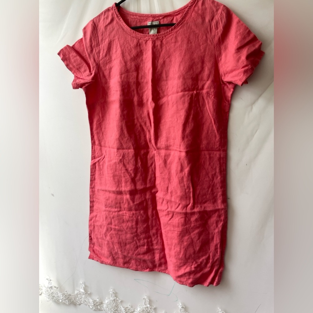 L.L. Bean Coral Linen Dress